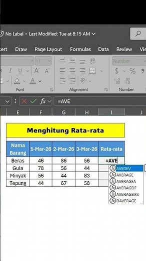 How to calculate the average in Excel