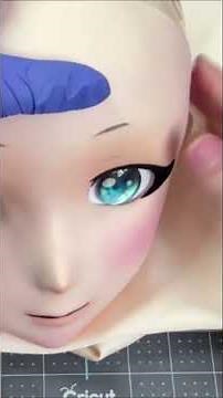 Kigurumi mask making digest✨ Twin-tailed doll mask with glasses❤️ #anime #コスプレ #マスク #着ぐるみ #cosplay