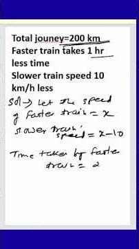 Class 10 Maths(Standard) Paper CBSE Board 2025-26 Q33 Faster Train & Slower Train | Journey 200 Km
