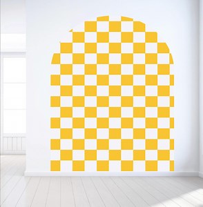 Black Checkered Arch Removable Peel and Stick Wall Decal | Boys Room Decor - Etsy
