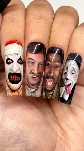 Would you wear this SCARY MOVIE Nail Art? 😱💅🏼 #scarymovie6 #nailart #naildesign #nailzbydev