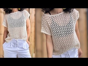 CROCHET💯😍Summer top pattern crochet women sweater stitch new pattern