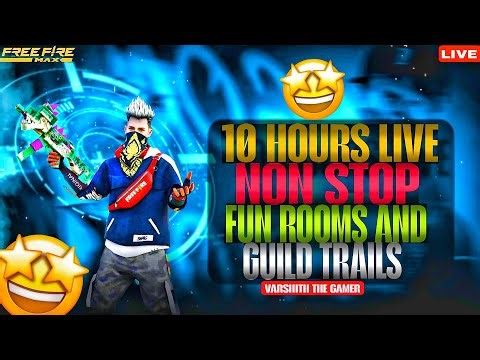 10 HOURS LIVE GUILD TRAILS AND FUN ROOMS [#telugu#freefire]VARSHITH THE GAMER is live now😍