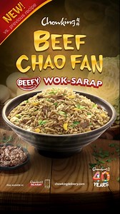 1.7K views · 468 reactions | BEEF! BEEF!  Nandito na ang New Beefed-Up Chowking Beef Chao Fan! Tikman ang #BeefyWokSarap dahil sa RICHER savory umami at BIGGER beef bits sa bawat bowl (versus previous recipe). Order now sa nearest Chowking store, ChowkingDelivery.com, or the Chowking App.  ASC REF CODE: F0114N030425C | Chowking PH | Facebook