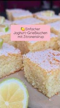 🍋 Easy Yogurt Semolina Cake with Lemon Syrup #YogurtCake #SemolinaCake #LemonCake