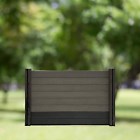 4ft High x 6ft Wide Composite Deep Grained Fencing Panel (Black,Grey&Brown)  | eBay UK