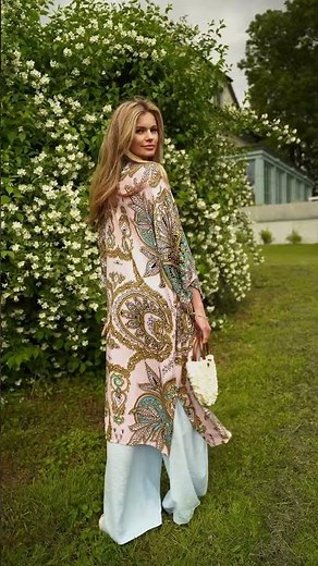 Multicolored Paisley Kimono Duster Long Boho Chic Layering Essential