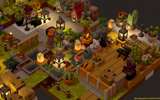 【Gacha Garden】一个很精致的沙盒小游戏，steam上的demo游戏试玩，中文大概是叫扭蛋花园？