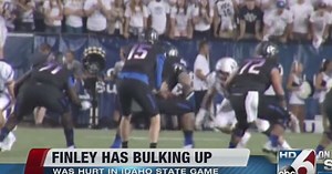Ryan Finley becoming a beefcake in the gym
