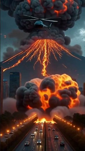 Volcanic Eruption Engulfs a Modern City 🌋🔥 | Epic Disaster Animation#youtubeshorts