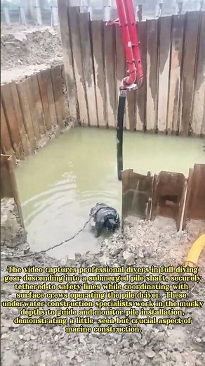 Deep Dive Construction: Frogmen Perform Underwater Piling in Jaw-Dropping Mission!
