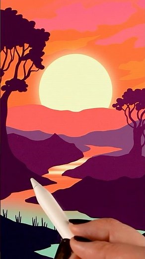 Drawing An Otherworldly Landscape Using An Ipad #procreate #drawingtutorial