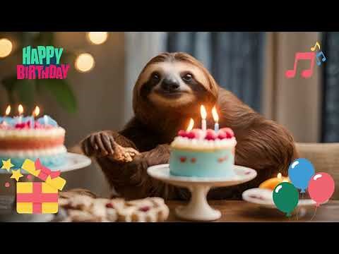 🦥 🎉 Sloth Happy Birthday Song