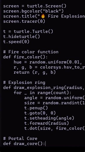 3D FIRE IN PYTHON #coding #programminglanguage #python #pythonprogramming #coding #chatgpt