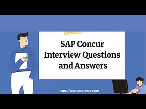 SAP Concur Interview Questions and Answers || Best SAP Training || Ambikeya