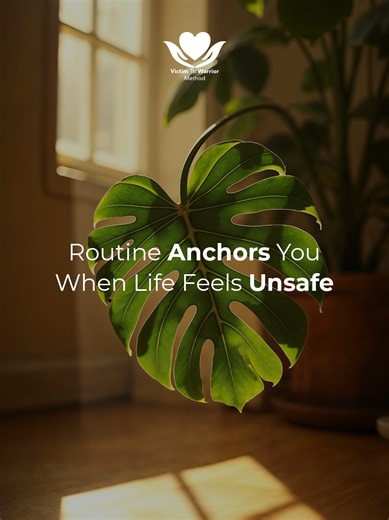 Routine creates safety for the nervous system. Small, consistent practices can change how this year feels. Support is here when you’re ready. Begin building safety—one supported step at a time. Our Link in Bio is set up to help you do just that. #VictimToWarrior #WarriorWellness #NervousSystemHealing #TraumaRecovery #SomaticSafety #EmotionalRegulation #HealingConsistency #TraumaInformed #Resilience#GroundedHealing