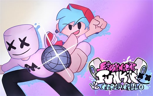 FNF优质MOD Vs. 棉花糖 Marshmello DEMO 全流程