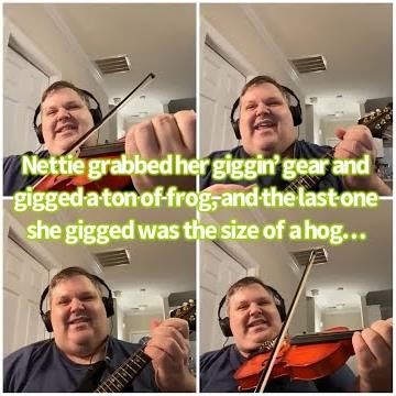 Nettie’s Frog 🐸 Gigging Kick-A Poo! #fiddle #mandolin