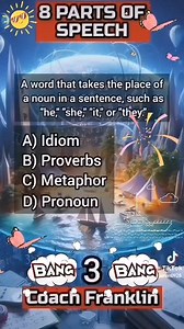 22K views · 263 reactions | THE 8 PARTS OF SPEECH QUIZ | Franklin - Online LET, CSE, IELTS & Celpip Private Tutorial | Facebook