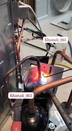 inverter compressor fitting #copperpipes #5starac #airconditioner #electrical #automobile