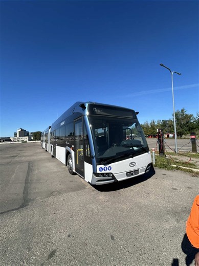 Solaris 24m test ride from passenger view — Vilnius bus review
