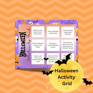 Grille d'activités Halloween | Tableau de choix pour l'écriture pour la classe | 8,5 x 11 PDF | Téléchargement instantané - Etsy France