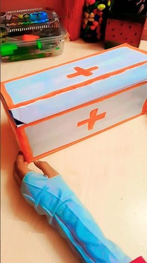 DIY FIRST AID BOX💊#how to make first aid box at home 🏡 #diy #cardboardcraft #firstaid #firstaidkit