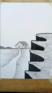 how to draw a landscape step by step #drawing #howtodraw #landscapeart