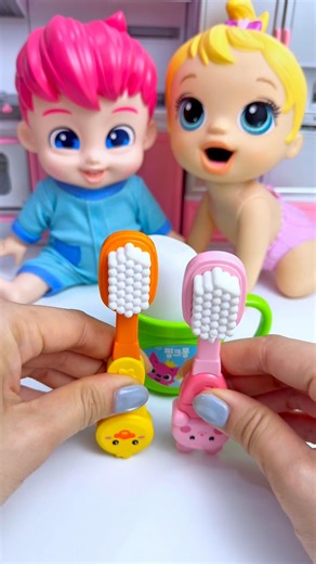 ASMR Unboxing Bebefinn & Minnie Mouse Brushing Teeth | Satisfying Bath Set Toy #shorts