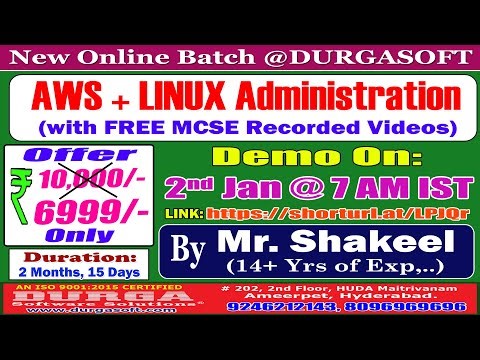 AWS + LINUX Administration Online Training @ DURGASOFT