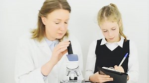 Woman Little Girl Using Microscope Laboratory Stock Footage Video (100% Royalty-free) 27274345 | Shutterstock