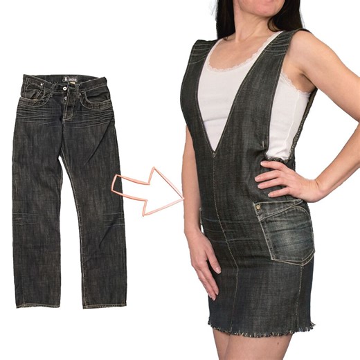 111K views · 3.2K reactions | How to sew a stylish dress out of old jeans quickly and easily! | Miarti - Wiederverwendung | Facebook