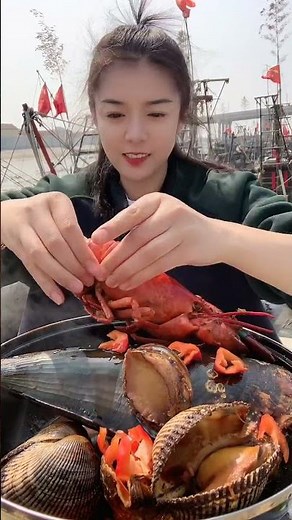 Beautiful Fishermen Eat Seafood: Lobster, Crab, Octopus, Precious Seafood 🦐🦀🦑 Sea Cuisine #44