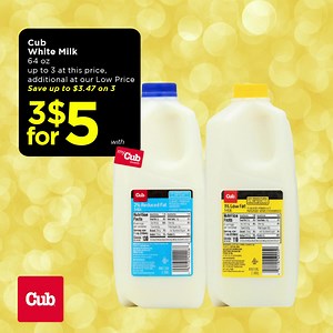 Cub Days are here and there's no better time to be a My Cub Rewards member! Don't miss exclusive savings on staples like Cortland and McIntosh Apples, Cub Whole Wheat Bread, and half gallons of Cub White Milk (Apple French Toast, anyone?)—and that's just for starters! To make this fall extra delicious, and save big, see our full weekly ad. | Cub