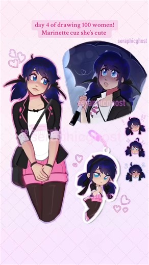 the cutest girl in the world #marinettedupaingcheng #miraculousladybug #art #digitalart