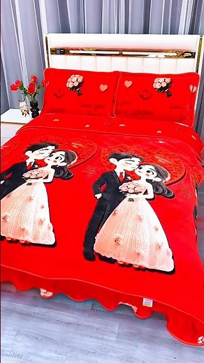 ❤️🛏️ Romantic Couple Bed Sheet Set | Soft & Premium Wedding Style Bedding ❤️🛏️