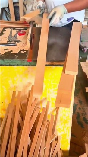 Fast and Efficient Wood Cutting Process Using a Table Saw for Professional Woodworking