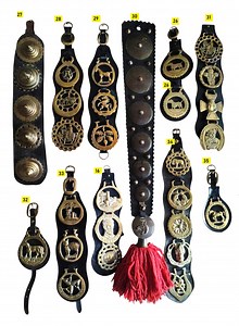 Vintage & Antique Horse Harness Brass Medallions on Leather Base. - Etsy