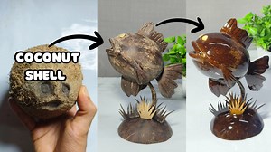 How to make a coconut shell fish🐟🥥 | coconut shell fish | coconut shell craft | master ideas Create your own unique and mesmerizing coconut shell fish aquarium! In this DIY tutorial, we'll show you how to transform a simple coconut shell into a stunning mini aquarium, perfect for small fish or shrimp. From selecting the right materials to setting up the perfect aquatic environment, we'll guide you through every step of the process. Get creative and turn your coconut shell into a thriving under