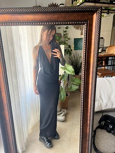 Open Back Maxi Dress • Elegant Stretch Knit Boho Gown - Etsy Canada