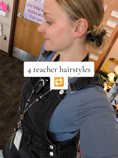 these teacher hairstyles are in regular rotation for me and I always get student compliments 🥰 give me all the mini elastics and I can make a hairstyle #teachersoftiktok #hairtok