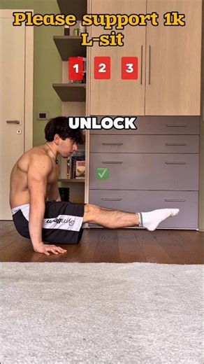 L-sit tutorial ✅Tips DM me "skill for 1:1 coachin Unlock please support 1k