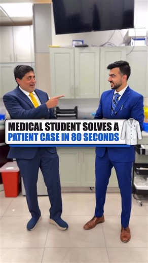Solving a patient case in just 80 seconds - with Dr. Subhav Ramnani and Dr. Ratesh Khillan 🥼💯⁣ ⁣ There is a test that we did not talk about while solving this case - do you know what it is❓ Tell us in the comments, or comment “HINT” if you want a hint👇⁣ ⁣ This is the kind of doctor we intend to train you to become - from knowing absolutely nothing about a patient, to eliminating probabilities, to arriving at a conclusion for your patients as quickly and accurately as possible ✅⁣ ⁣ So if you w