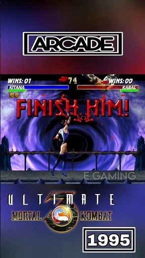 Ultimate Mortal Kombat 3 1995 Arcade | Kitana Fatality No. 1 - Kiss Of Death