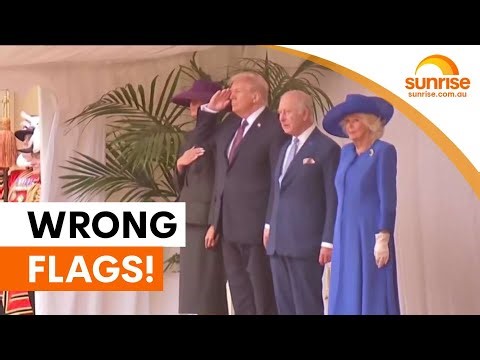 Australian flags mistakenly displayed for King Charles visit | Sunrise