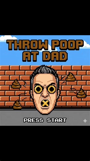 Our first computer game, "Throw Poop At Dad!" ChatGPT helped with programming  | Phil Van Treuren | Facebook