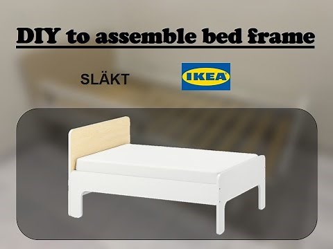 Timelapse - DIY to assemble bed frame SLAKT from IKEA