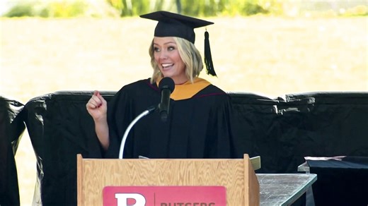 Dylan Dreyer gives commencement address as Rutgers