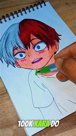 Day 01 Drawing Of Shoto Todoroki 🔥😱🤯 #anime #animeart #manga #drawing #trending