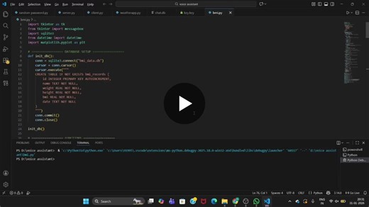 Advanced BMI Calculator with User Data Tracking and Analysis | MADHULATHA NALLA posted on the topic | LinkedIn